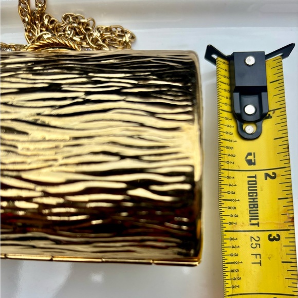 Vintage Rodo Gold Metal Swarovski Crystal Clutch Purse - Picture 11 of 12